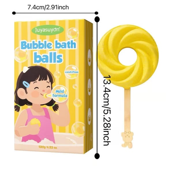 ⏳Limited-time 50% off⏰Reusable Cute Lollipop Bath Bomb,Colorful Bubble Bath Ball for Fun Bath Time🍭