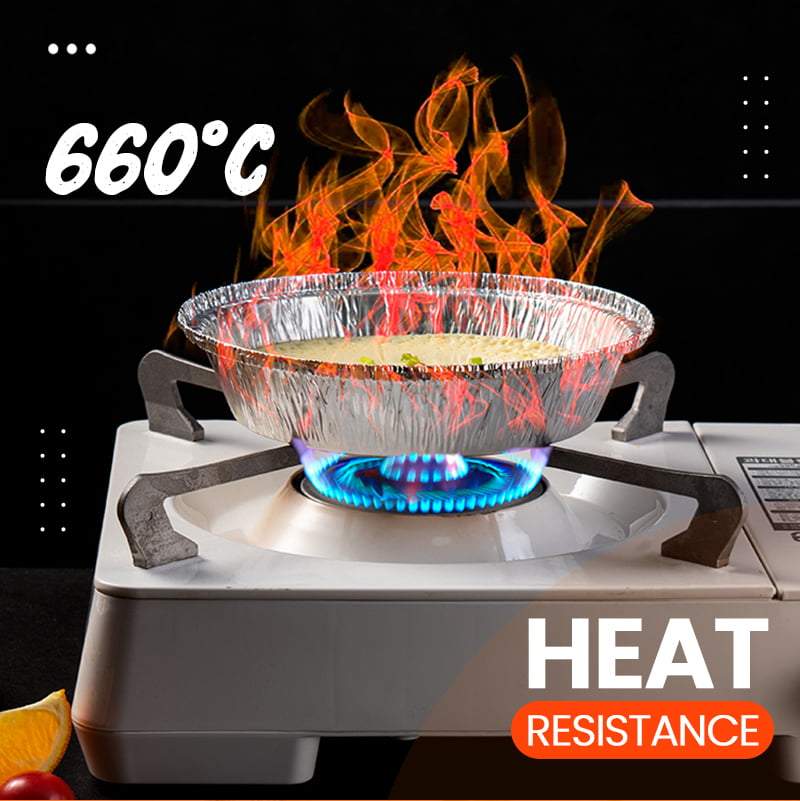 Oil-resistant round aluminium foil trays