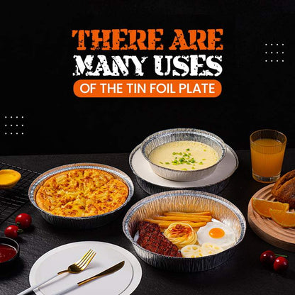 Oil-resistant round aluminium foil trays