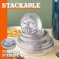 Oil-resistant round aluminium foil trays