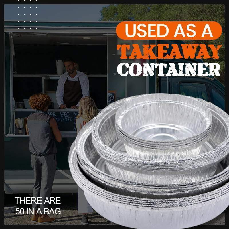 Oil-resistant round aluminium foil trays