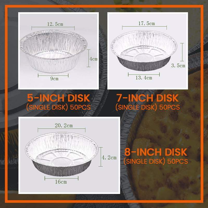 Oil-resistant round aluminium foil trays