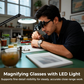 🔍50K+ Sold 50% OFF! 2X-24X Head Mount LED Magnifying Glass, Hands-Free Precision Magnifier with Dual LED Lights, High Clarity Lens for Soldering, Electronic Repair, Jewelry Making & DIY Crafts