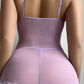 Sexy dress with thin straps and a thong—a two-piece set