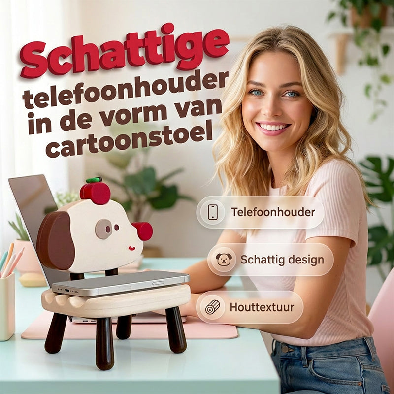 Cute cartoon chair phone holder