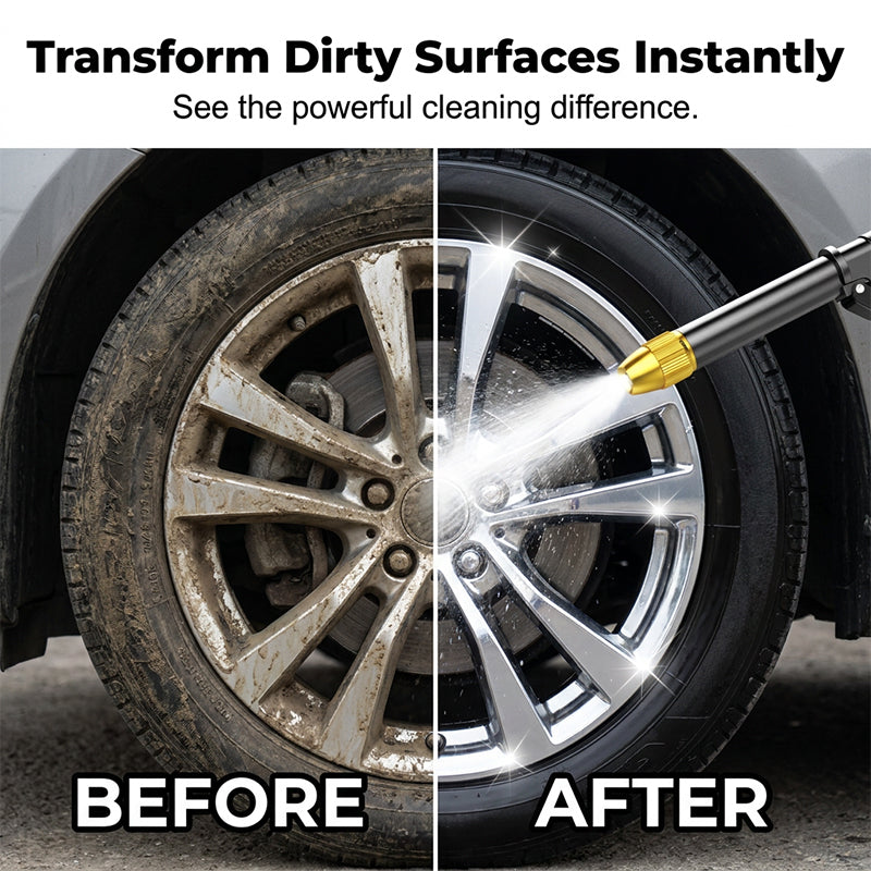 💪BUY 2 GET 1 FREE!!🏆High-Pressure Water Jet Gun💦Ergonomic Grip • Booster Nozzle • Hose Included-Powerful Car Wash🚗 Garden Watering🌻Effortless to Use!👍