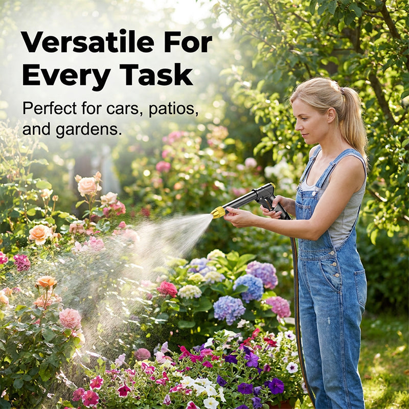 💪BUY 2 GET 1 FREE!!🏆High-Pressure Water Jet Gun💦Ergonomic Grip • Booster Nozzle • Hose Included-Powerful Car Wash🚗 Garden Watering🌻Effortless to Use!👍