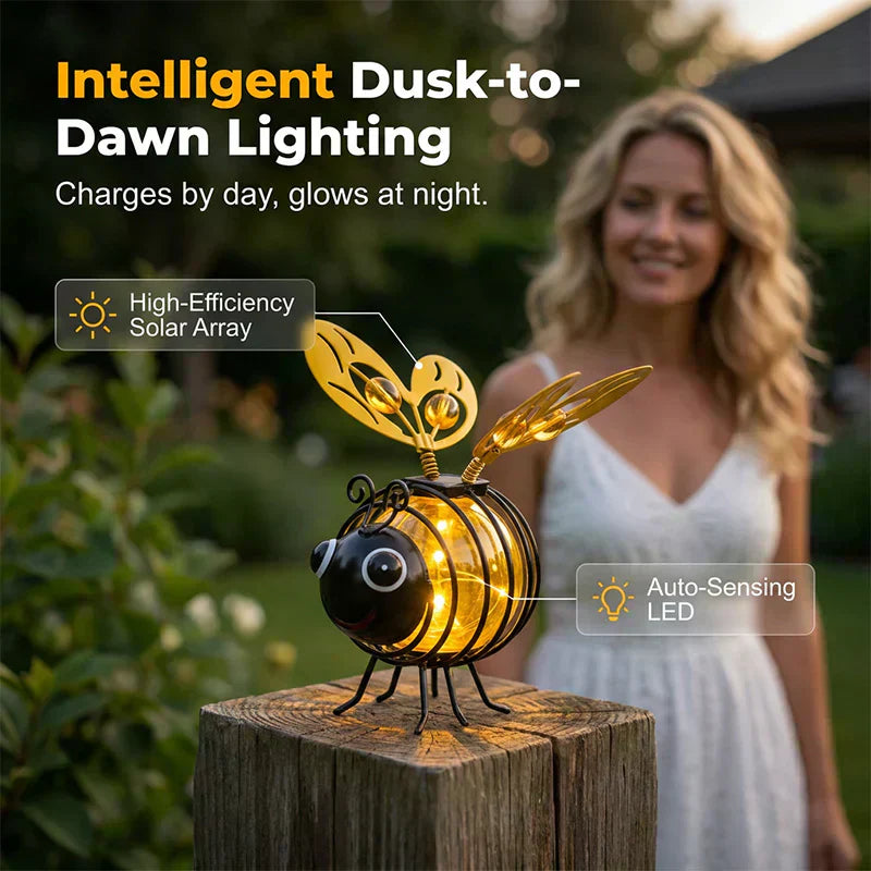🐝 Solar-powered hanging light with a bee for outdoor use – The perfect gift for plant lovers, moms, or simply anyone who loves to smile ❤️