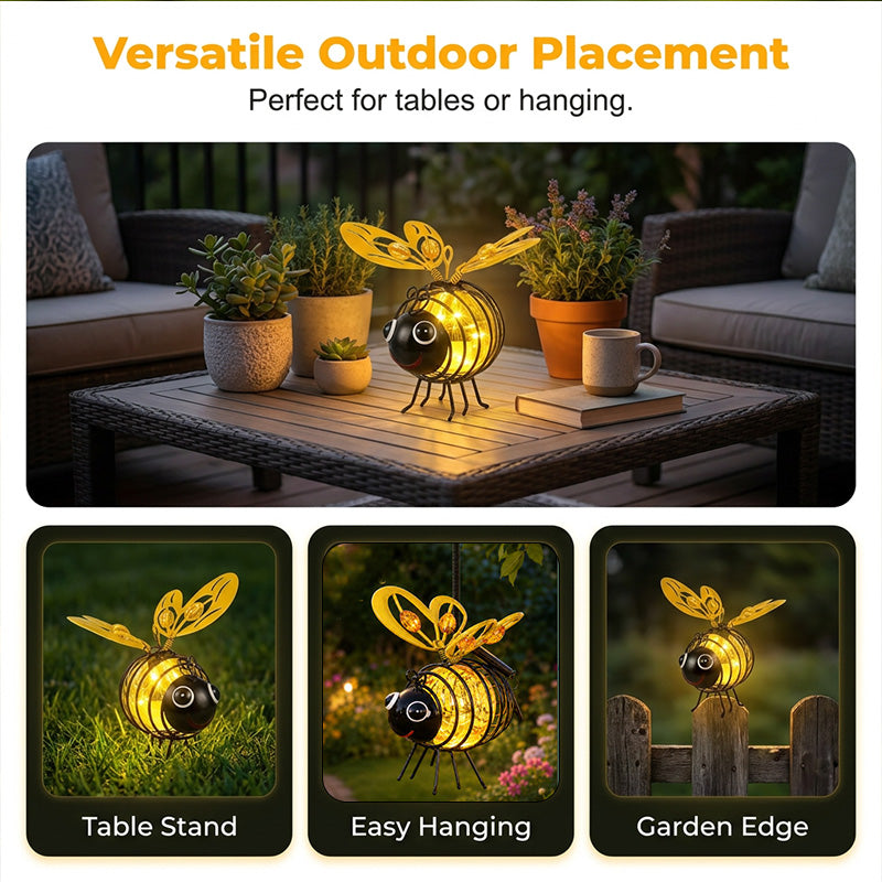 🐝 Solar-powered hanging light with a bee for outdoor use – The perfect gift for plant lovers, moms, or simply anyone who loves to smile ❤️