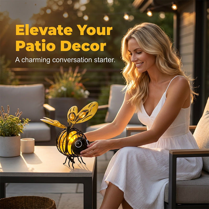 🐝 Solar-powered hanging light with a bee for outdoor use – The perfect gift for plant lovers, moms, or simply anyone who loves to smile ❤️