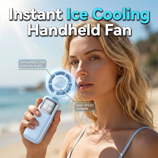 🔥 Summer Hot Sale 📢 58% OFF (Was 59.99 $, Now 24.99 $)!! ⚡ 50K+ SOLD! ❄️ Foldable Handheld Cooling Fan with LED Display