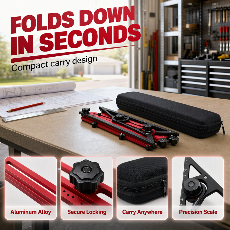 📐 Multi-Function Woodworking Marking Tool Kit – Premium Aluminum 🔧