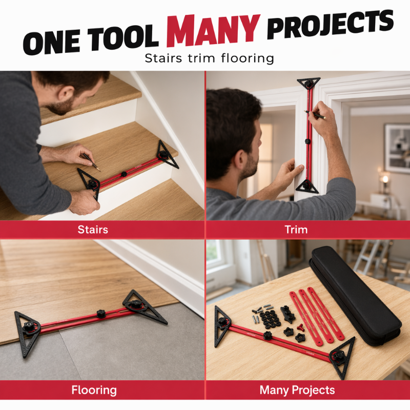 📐 Multi-Function Woodworking Marking Tool Kit – Premium Aluminum 🔧