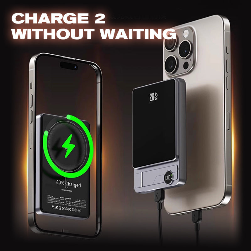 ⌛ Ultra Thin Magnetic Portable Charger with Stand
