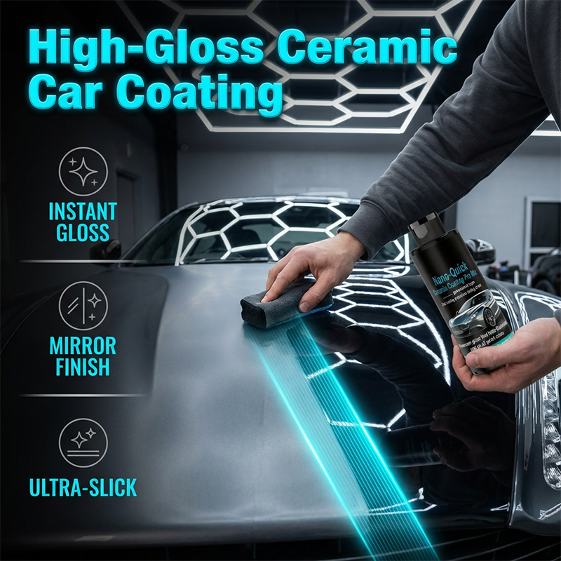 🔥50K+ SOLD! 🚗50% OFF! Nano Ceramic Spray – Deep Gloss & Water-Beading Protection, Spray & Wipe Easy Car Finishing Step 💧