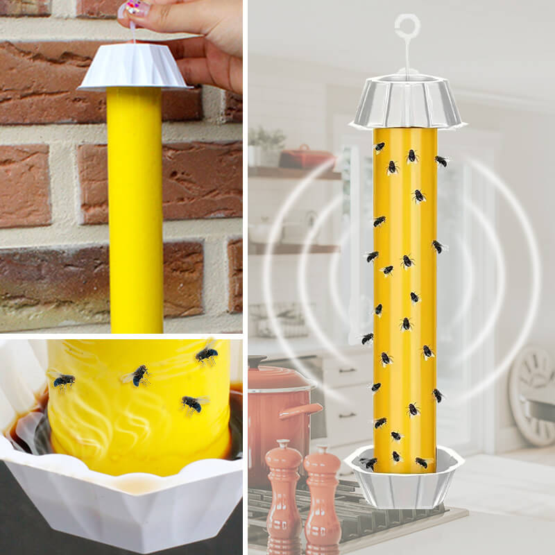 🟡 Dual-Shape & Weatherproof! Garden Sticky Trap – T-Flag & Ribbon, Bright Yellow for Whiteflies & Fungus Gnats ✨