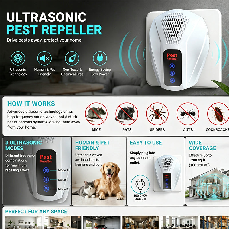 360° Silent Ultrasonic Mouse Repellent