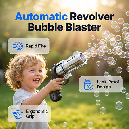 Outdoor Electric Revolver Bubble Toy for Kids