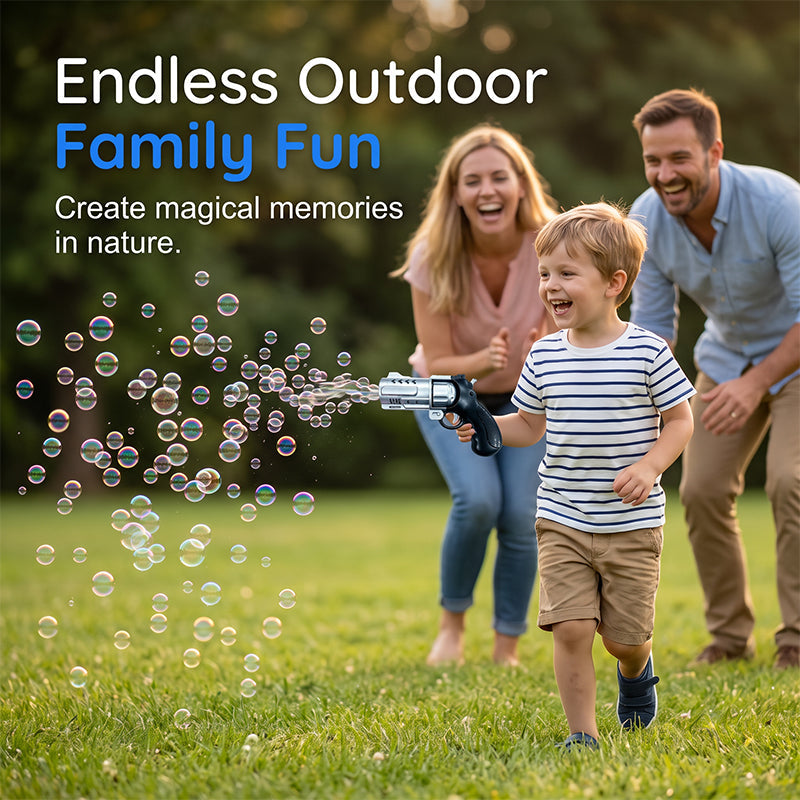 Outdoor Electric Revolver Bubble Toy for Kids