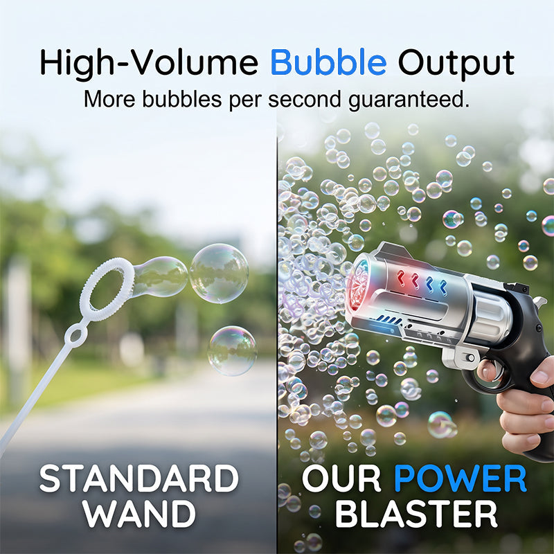 Outdoor Electric Revolver Bubble Toy for Kids