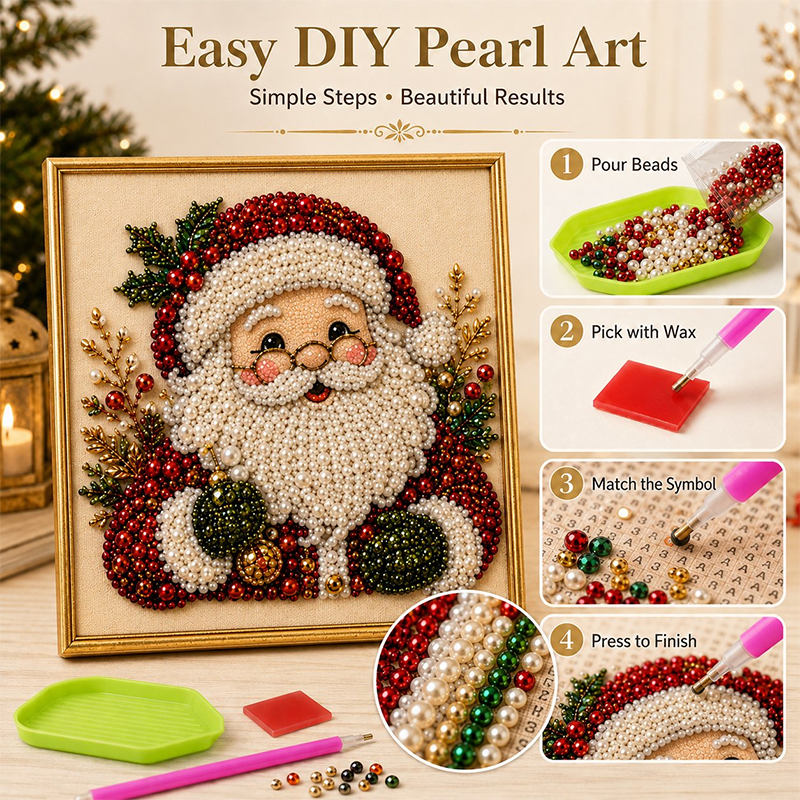 🎨💎Christmas Pearl & Rhinestone Painting Kit