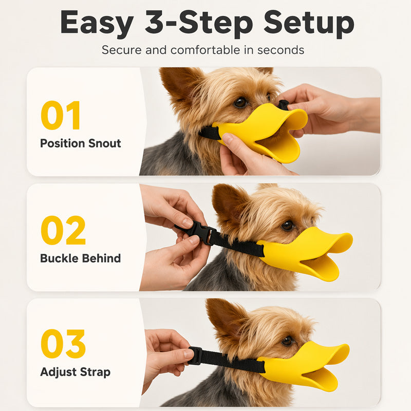🎉🎉Surprise 56% off！🐕Protect you and your furry friends！😊Cute Duck Bill Silicone Dog Muzzle