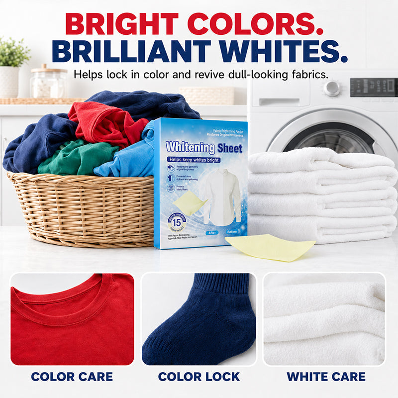 Laundry Whitening Sheets for Yellow Removal