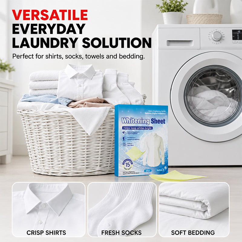 Laundry Whitening Sheets for Yellow Removal