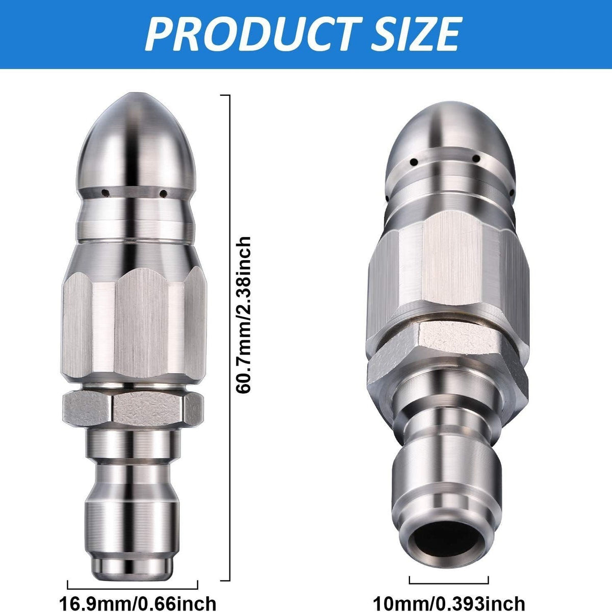 Powerful Pipe Cleaning and Unclogging Nozzle