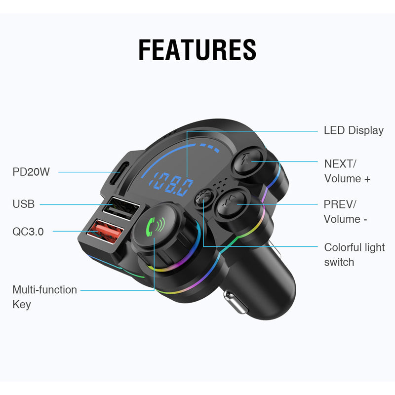 📢📢50% OFF !! ⏰Dual Fast-Charging Car FM Transmitter