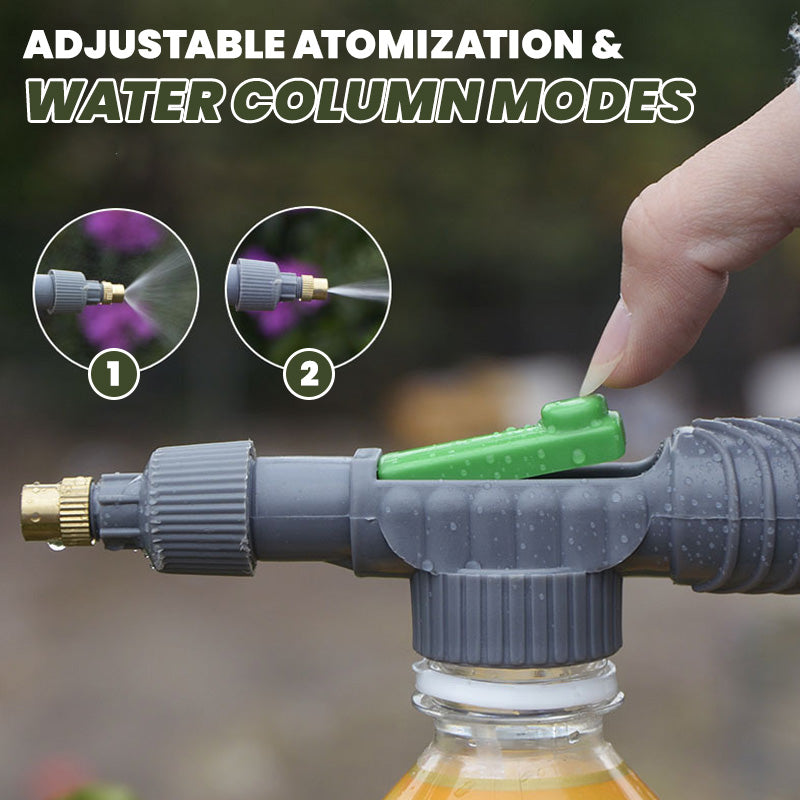🌿 Manual Drink Bottle Sprayer with Adjustable Nozzle‑Portable DIY Garden Spray Tool, Fits Standard Plastic Bottles for Plant Watering, Fertilizing & Pest Control