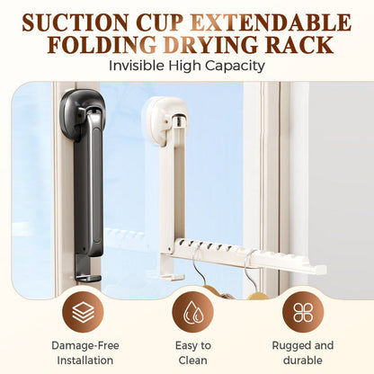 Suction Cup Extendable Folding Drying Rack