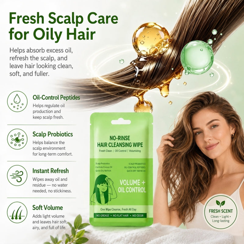 Portable Waterless Hair Cleansing Wipes