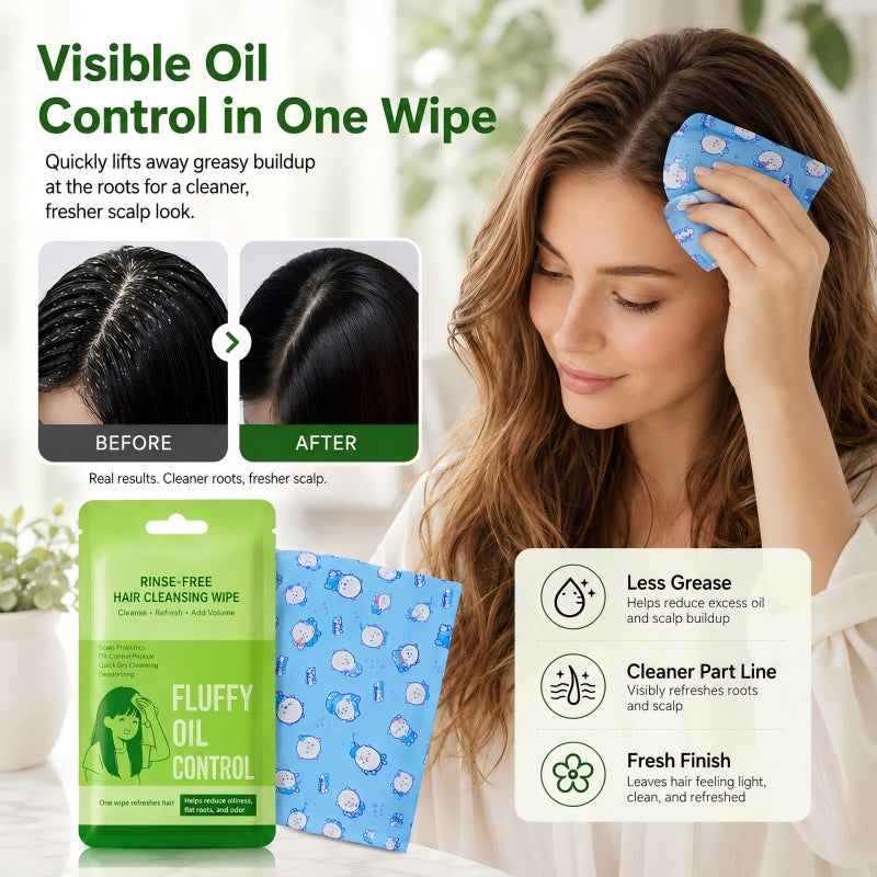 Portable Waterless Hair Cleansing Wipes