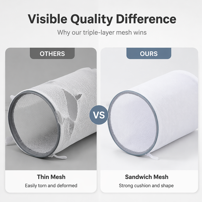 Sandwich Mesh Shoe Washing Bag for Laundry Machine