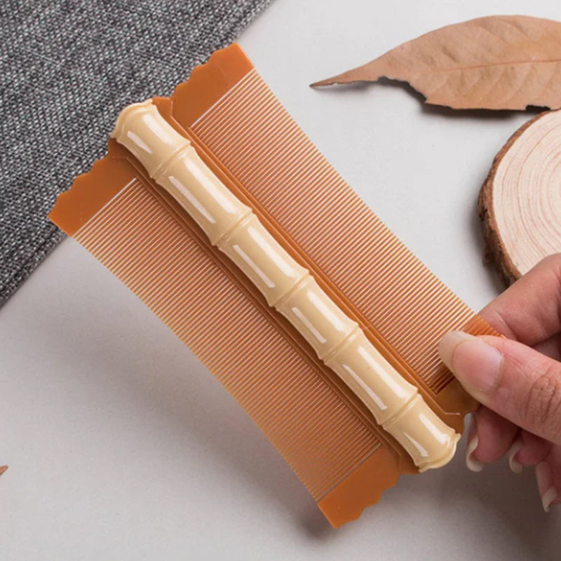 🎋 57% OFF! Bamboo Styling Double-Sided Fine Teeth Comb | Removes Lice & Dandruff | Ergonomic Grip | All Hair Types | For Adults, Kids & Pets 🌿✨