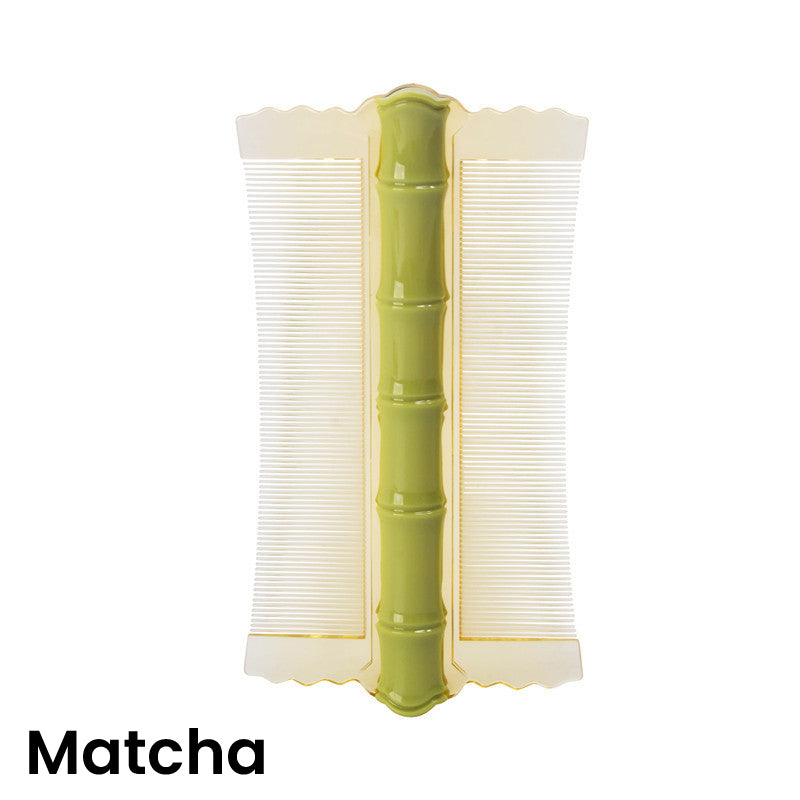 🎋 57% OFF! Bamboo Styling Double-Sided Fine Teeth Comb | Removes Lice & Dandruff | Ergonomic Grip | All Hair Types | For Adults, Kids & Pets 🌿✨