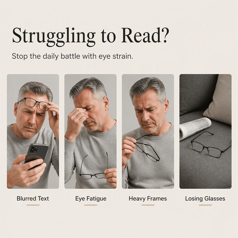 Ultra-Thin Foldable Reading Glasses with Attachable Phone Case and Kickstand