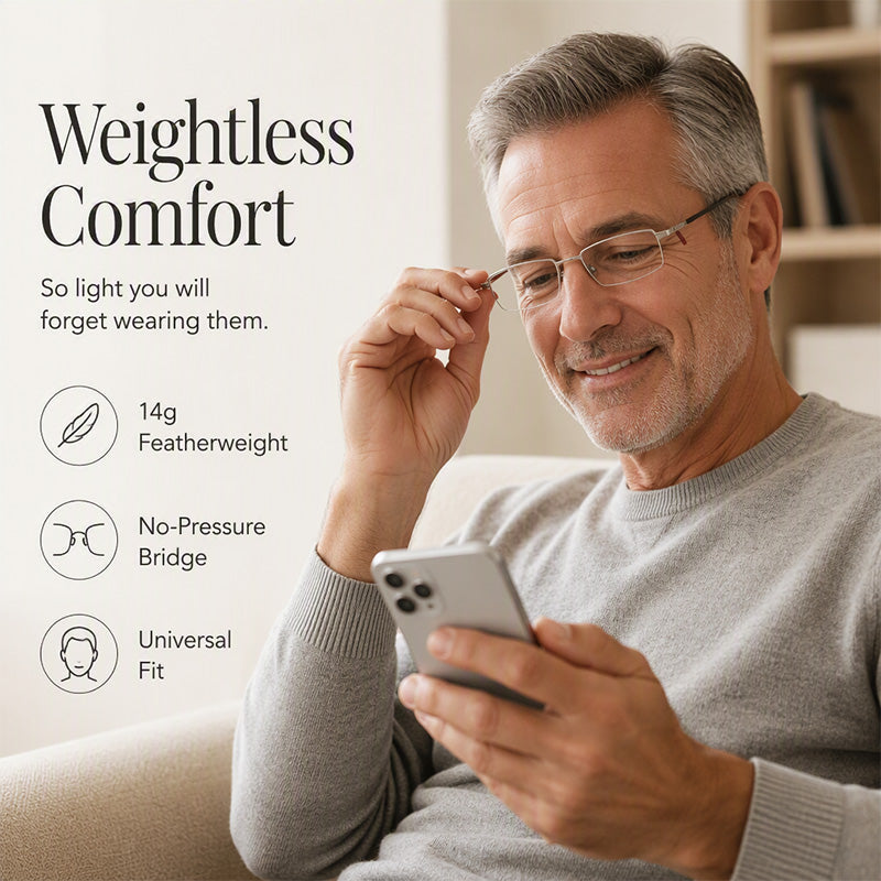 Ultra-Thin Foldable Reading Glasses with Attachable Phone Case and Kickstand