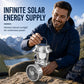 🔥Hot Sale 60% OFF🔥 Solar Folding Fan – 1200mAh, USB-C Rechargeable, LED Light, for Camping 🏕️