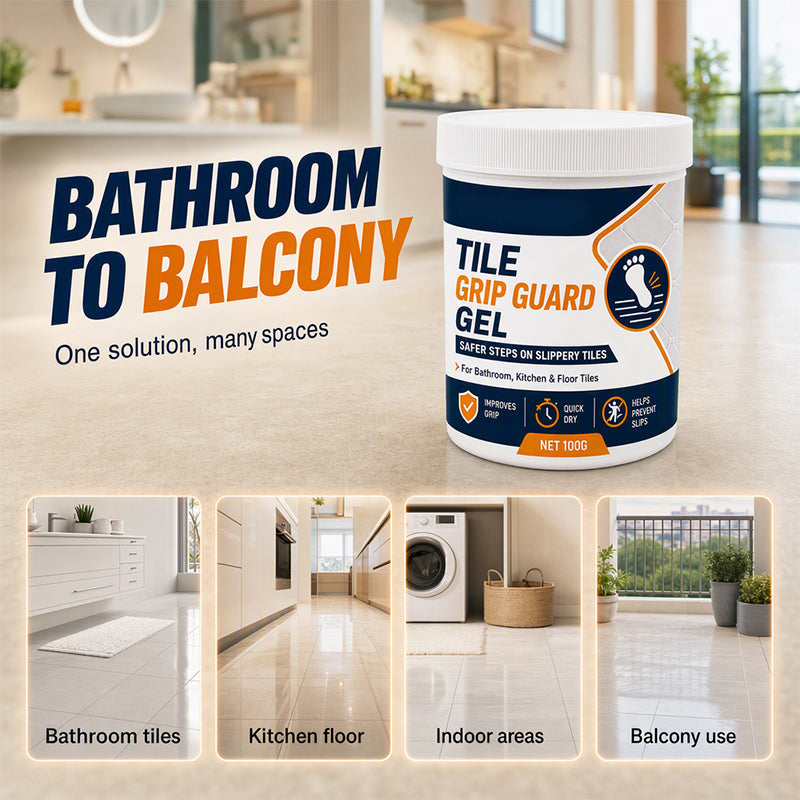 Anti-Slip Tile Grip Gel🥳2026 TOP PICK🥳 Anti-Slip Tile Grip Gel – Reduces Slipperiness on Smooth Tiles, Quick-Dry Formula – Safe for Indoor Floors! 🏠💧