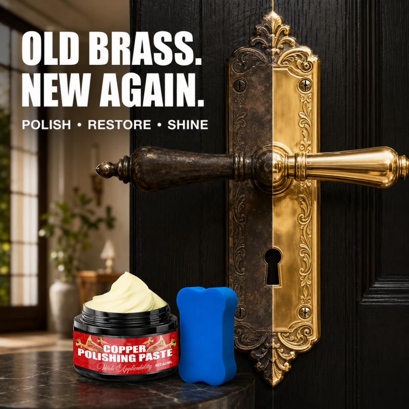 🔥Hot Sale 50% OFF🔥 Copper Brass Polish Paste – Non-Scratch, with Sponge, Restores Shine✨