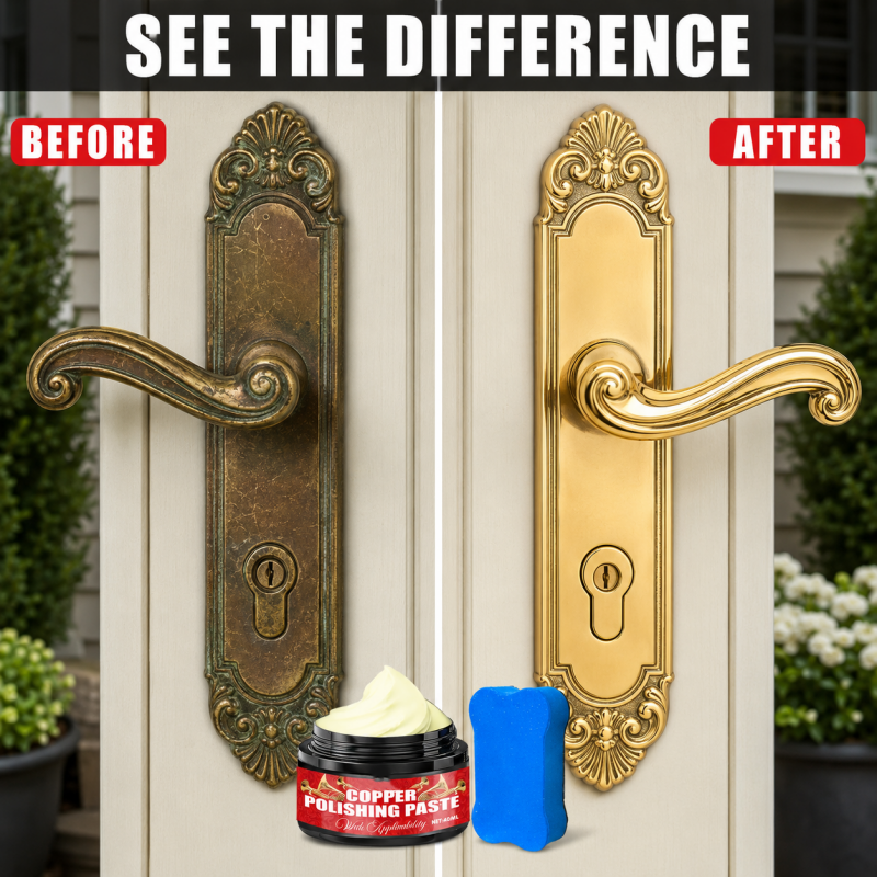 🔥Hot Sale 50% OFF🔥 Copper Brass Polish Paste – Non-Scratch, with Sponge, Restores Shine✨