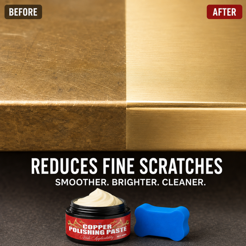 🔥Hot Sale 50% OFF🔥 Copper Brass Polish Paste – Non-Scratch, with Sponge, Restores Shine✨