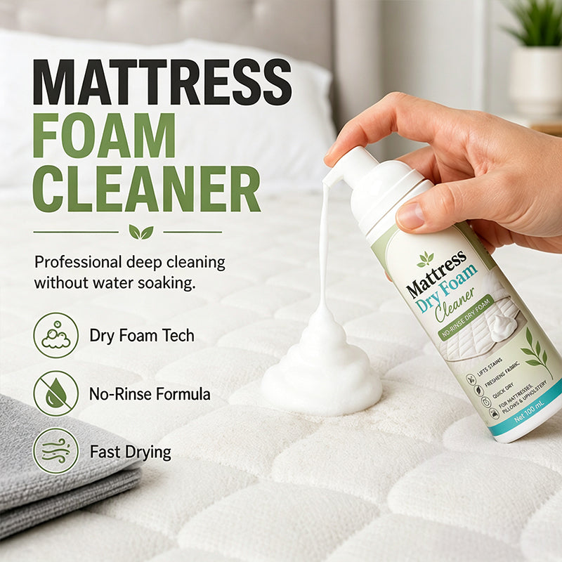 🔥Hot Sale 50% OFF🔥 No-Rinse Mattress Dry Foam Cleaner – Helps Remove Stains & Odors, for Mattress & Upholstery 🛏️