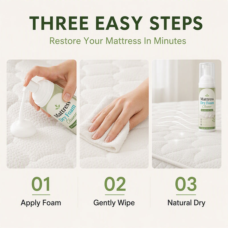 🔥Hot Sale 50% OFF🔥 No-Rinse Mattress Dry Foam Cleaner – Helps Remove Stains & Odors, for Mattress & Upholstery 🛏️