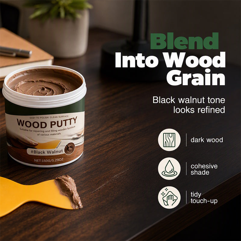 🔥FLASH SALE🔥 Wood Repair Filler Putty – Fills Cracks & Chips, Smooths Surfaces, Blends with Dark Wood – Easy Application!
