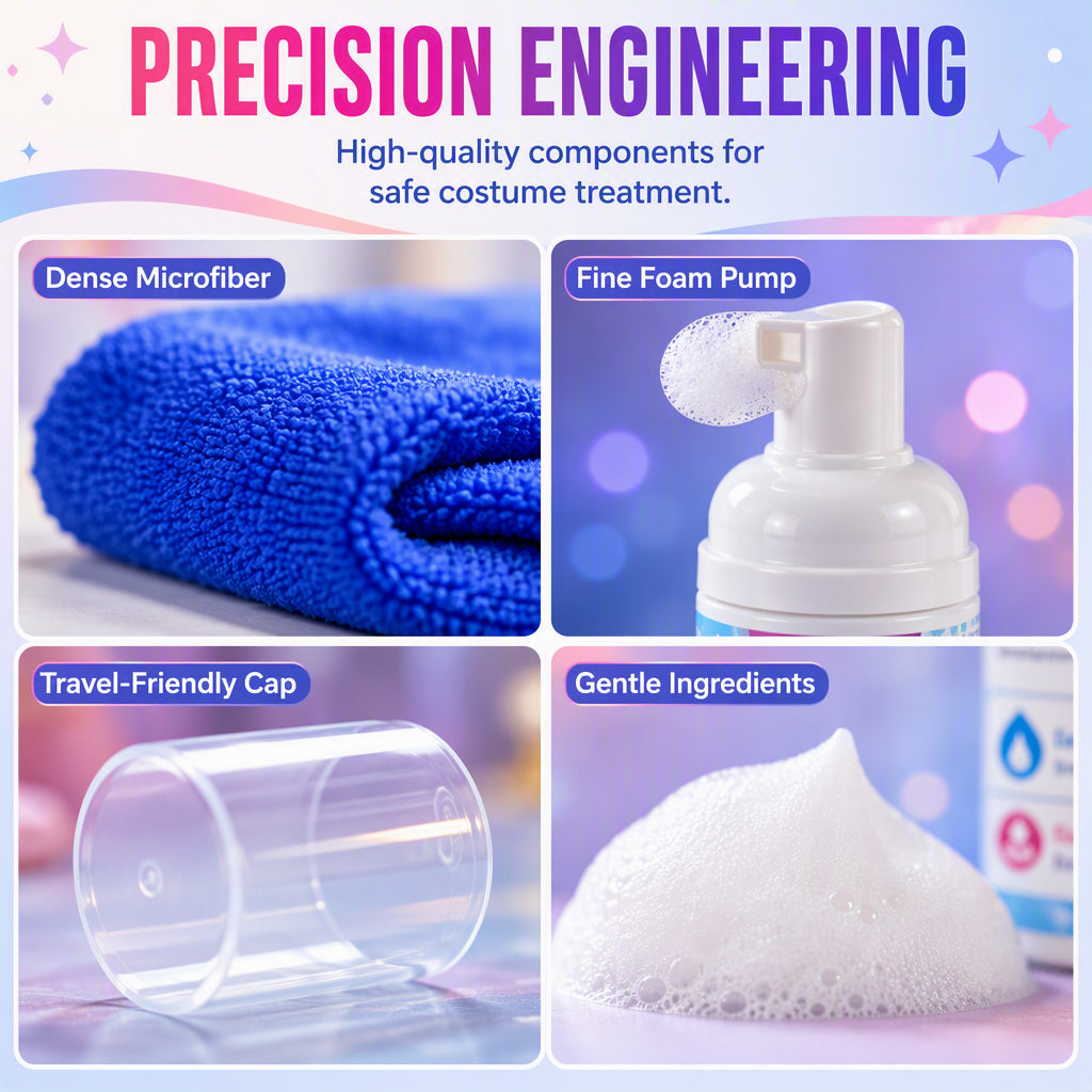 Portable Fabric Cleaner Foam 60ml with Cleaning Towel