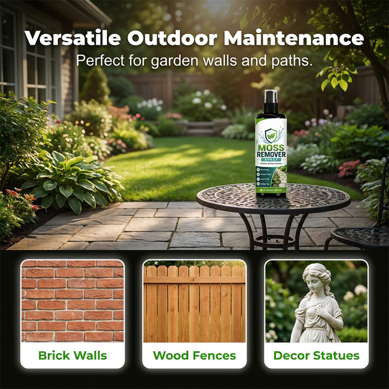 🔥 Outdoor Moss Remover Spray – Fast-Acting Formula for Patios, Walkways & Garden Stones – Ideal for Paving, Brick Walls & Concrete 🪨🌿