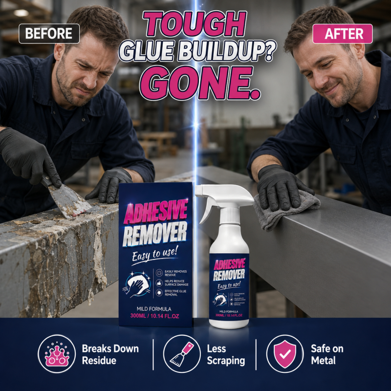 🔥 Multi-Surface Adhesive Remover Spray – Gentle Formula Dissolves Stickers, Tape & Labels – Ideal for Glass, Metal, Plastic & Finished Wood 🧴✨